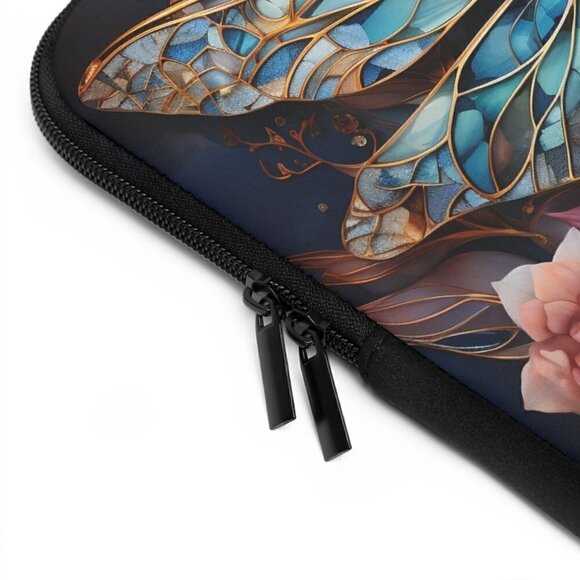 Dragonfly Laptop Sleeve, Laptop Sleeve w/ Zipper, Travel Sleeve for Computer - Picture 4 of 10